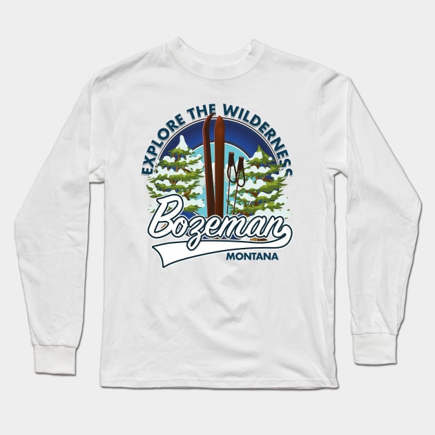 Bozeman Montana ski logo Long Sleeve T-Shirt by nickemporium1